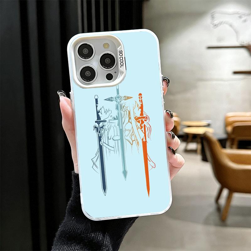 Sword Art Online Anime Shockproof Phone Case for iPhone 17 Air 16 16E 15 Pro Max 14 Plus 13 Mini 12 Back Cover Anti Fall Fundas