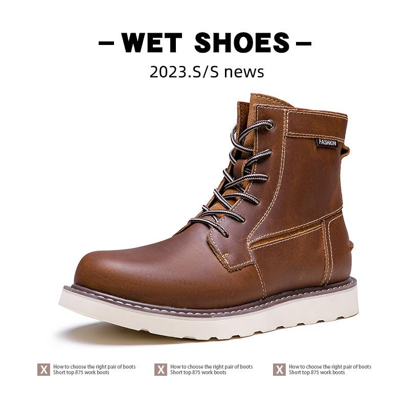 

Мужская обувь очень большого размера 2025 весна и осень новые ретро ботинки Мартин американские короткие ботинки уличные рабочие ботинки 44