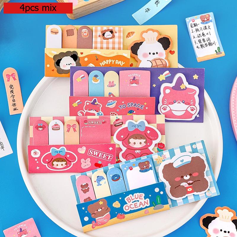 

Stationery Kawai Cartoon Combination Sticky Creative Message N Times Sticker Student Small Gifts Cute Handbook Note Paper Lovely
