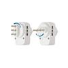 Electraline 71033 Adaptateur Bloc multiprise 3 Prises avec Interrupteur, fiche orientables, Blanc, 71033