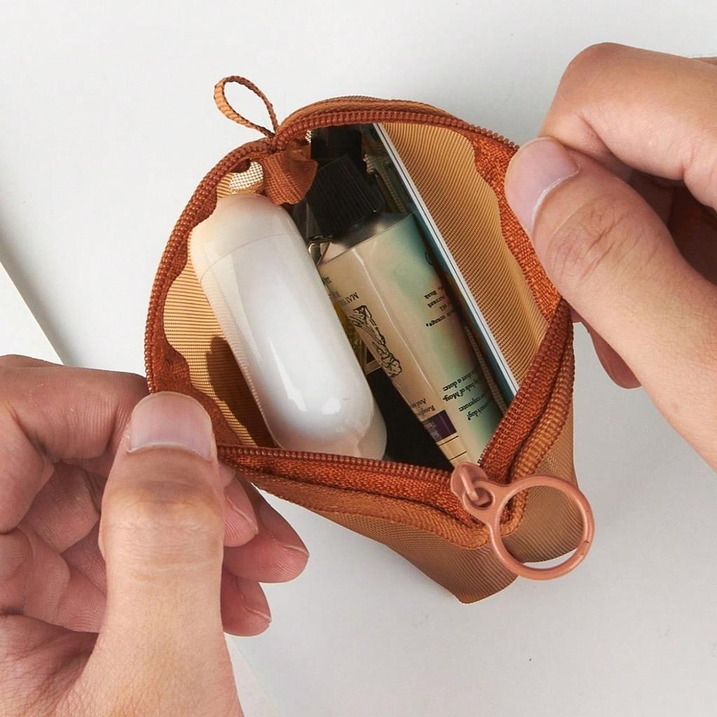 Mini Capybara Mesh Pencil Storage Bag Portable Transparent Pouch for Pens Erasers Cartoon Design Simple Pocket Organizer A7777