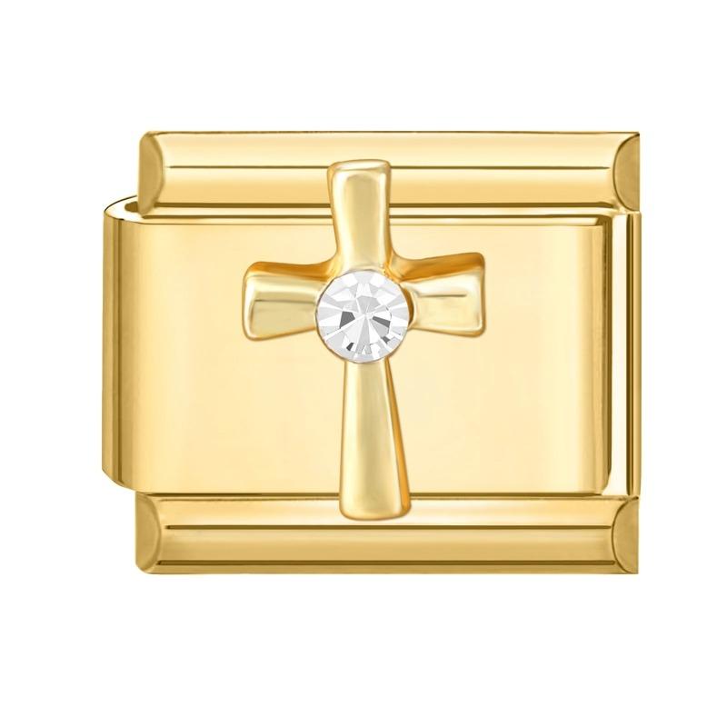 Gold Color Zircon Butterfly Moon Star Heart Italian Charm Link Fit 9mm Stainless Steel Bracelet Women Men DIY Making Gifts