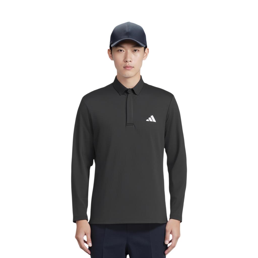 Adidas Clothing Polo Shirts Men's Black Polo Collar Moderate Straight Fit IM6414