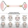 Face-lifting Massager Jade Roller Skin Care Tool Facial Massage Roller Eye Face (1 Piece, Pink)