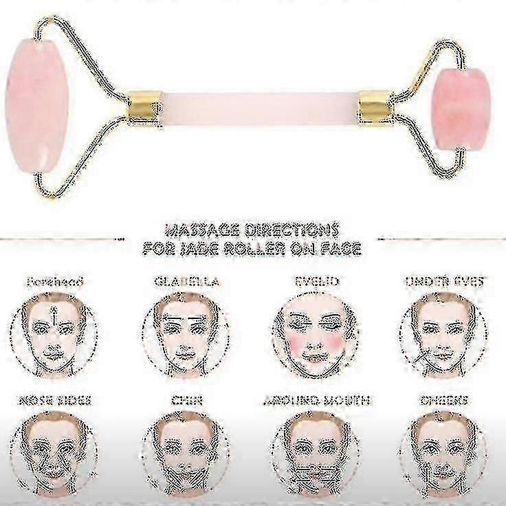 Face-lifting Massager Jade Roller Skin Care Tool Facial Massage Roller Eye Face (1 Piece, Pink)