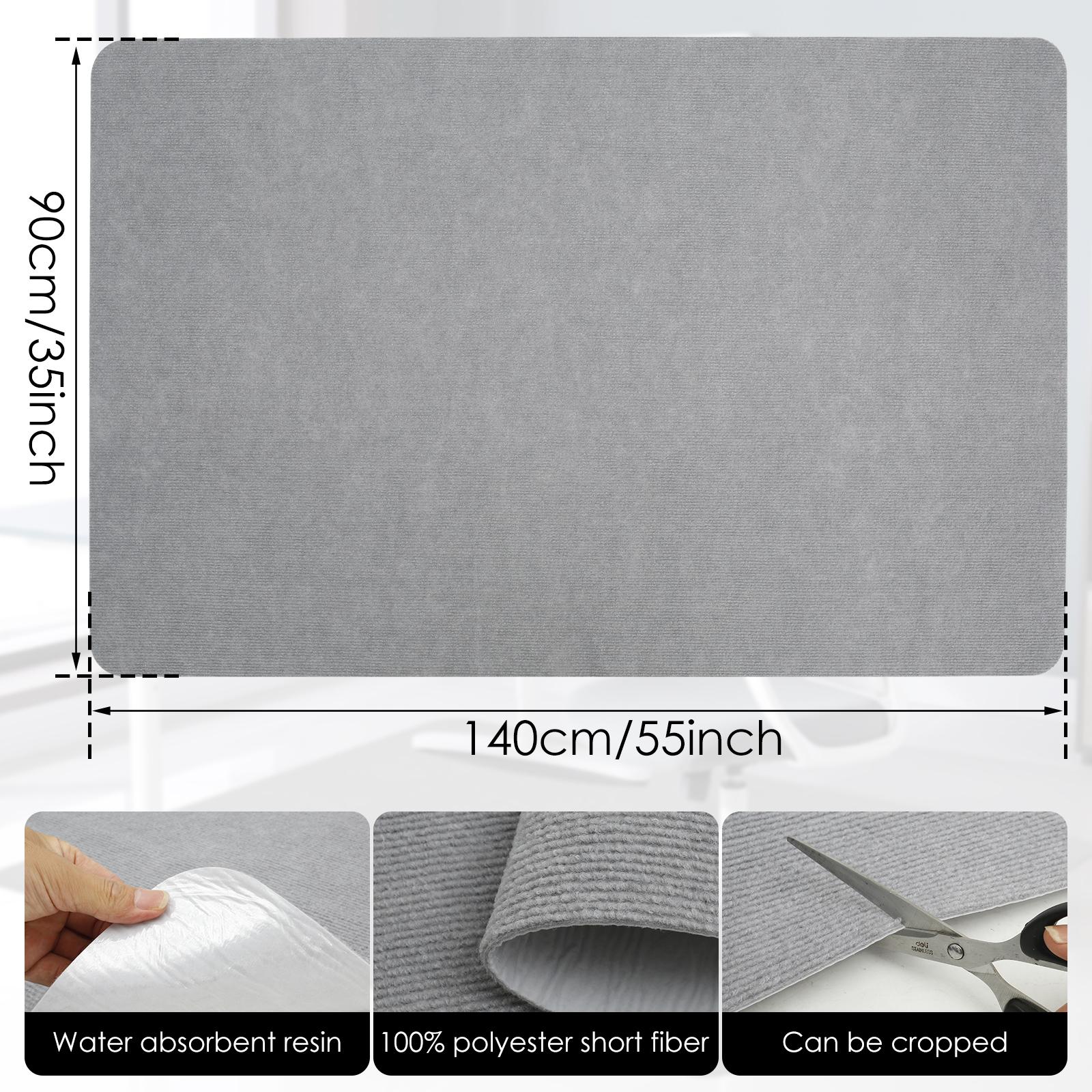 

1/2 шт. коврик для офисного кресла, самоклеящийся противоскользящий коврик для рабочего кресла, домашнего компьютерного игрового кресла, коврик для деревянного пола и плитки 90x140 см 1Pcs светло-серый