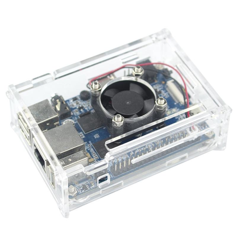 Orange Pi PC Transparent Acrylic Case with Fan - Protective Shell