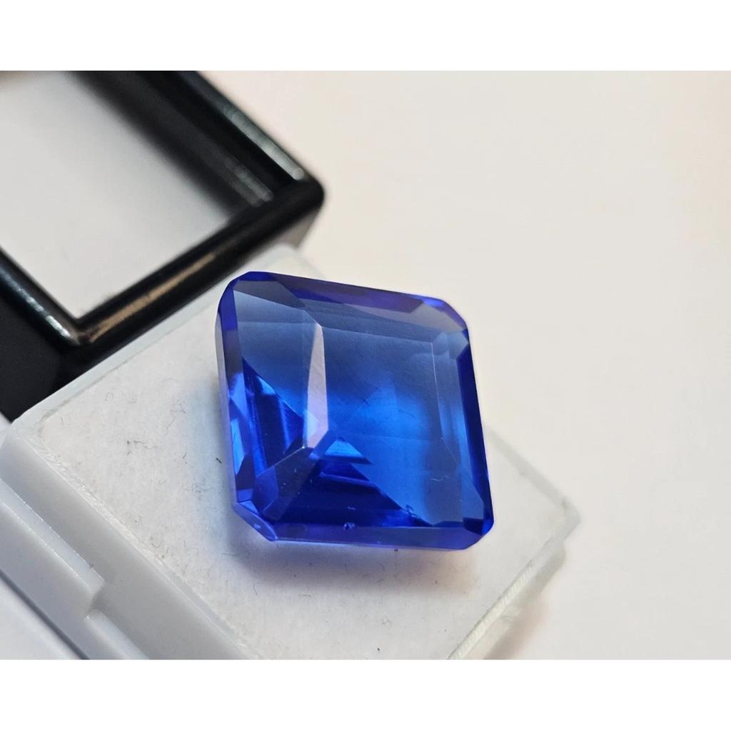 18-20 Ct Natural Blue Sapphire Square Cut Fabulous Certified Loose Gemstone