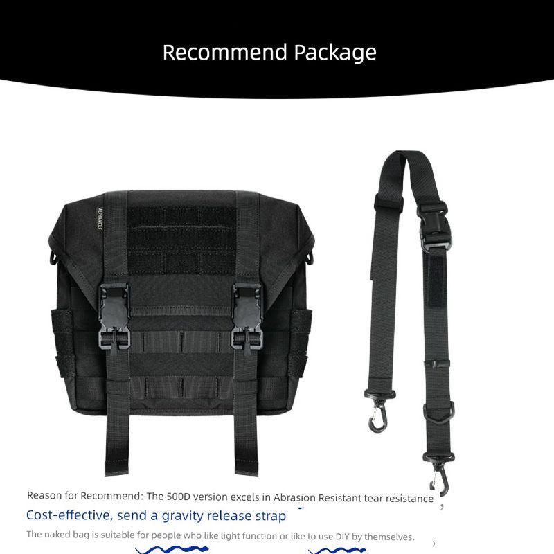 

Alpha Wolf Shoulder Tactical Crossbody Bag 500D main bag + pull-down buckle strap hook