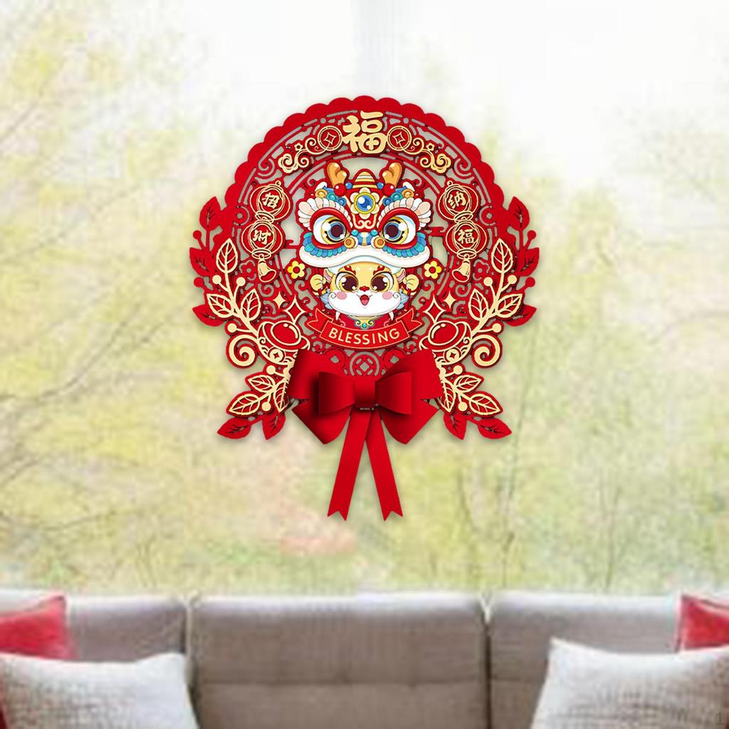 Chinese Year Decorations Stickers Lunar Window Cling Wall Decal for Spring