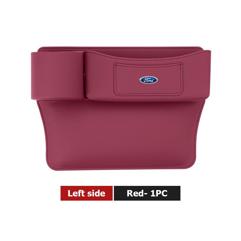 YYQO6 Leather Car Seat Gap Water Cup Holder Box Storage Bag For Ford Escape Ecosport Fusion Explorer Expedition Taurus