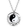 Mode Kreativ Yin-Yang Taiji Åtta Diagram Halsband FÖR EVIGT I MITT HJÄRTA Par Halsband