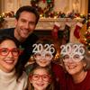 2026 Christmas Theme Digital Funny Glasses Party Decoration New Year Photo Frame Creative Eye Wear for Holiday Celebrations