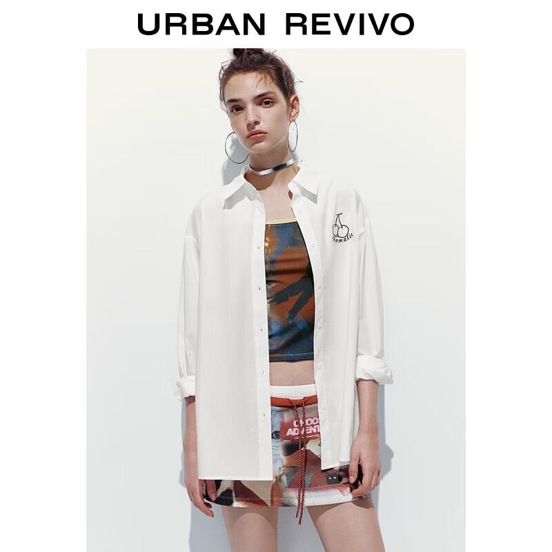 

UR Women s Casual Fruit Print Cotton Button-Up Shirt M