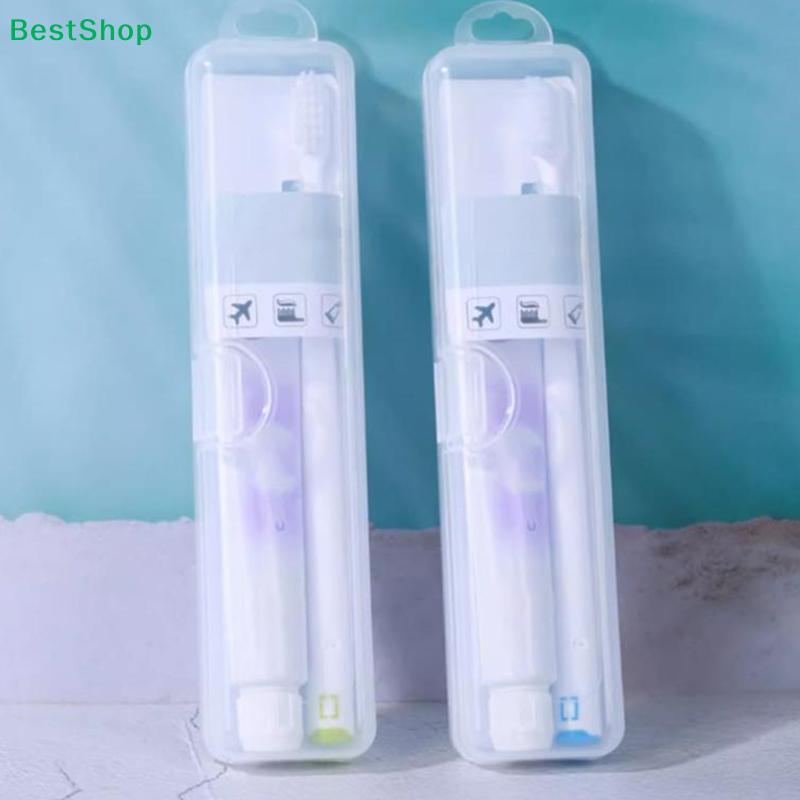 Multipurpose Transparent Plastic Portable Toothbrush Storage Box, Suitable For Travel