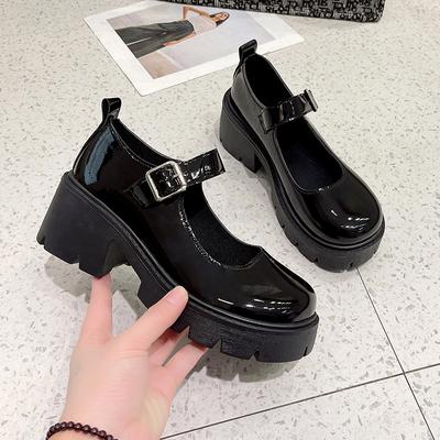 Dámské boty Mary Jane na platformě s vysokými podpatky, vintage styl, lodičky, studentské boty, dámské boty, zapatos de mujer