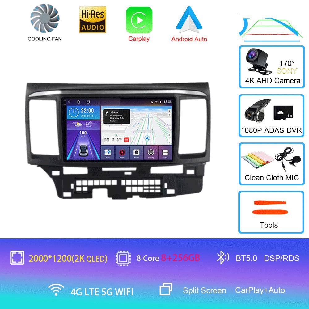 Android 14 For MITSUBISHI LANCER 9 10 X 2008 2009 2010 2011 - 2016 9Inch Stereo Audio Car Radio GPS Player Carplay Auto Screen