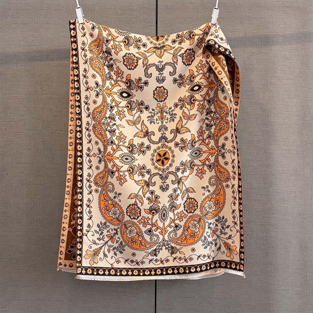 Cashew Flowers Pattern Cashmere Scarf Women Design Warm Pashmina Blanket Scarves Female Shawl Thick Foulard Bufanda