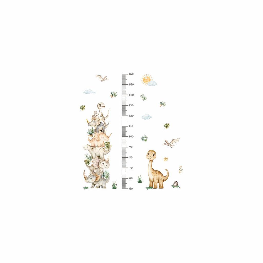 Dinosaur Height Chart Wall Sticker Removable Self Adhesive Kids Room Decor Nursery Wall Art