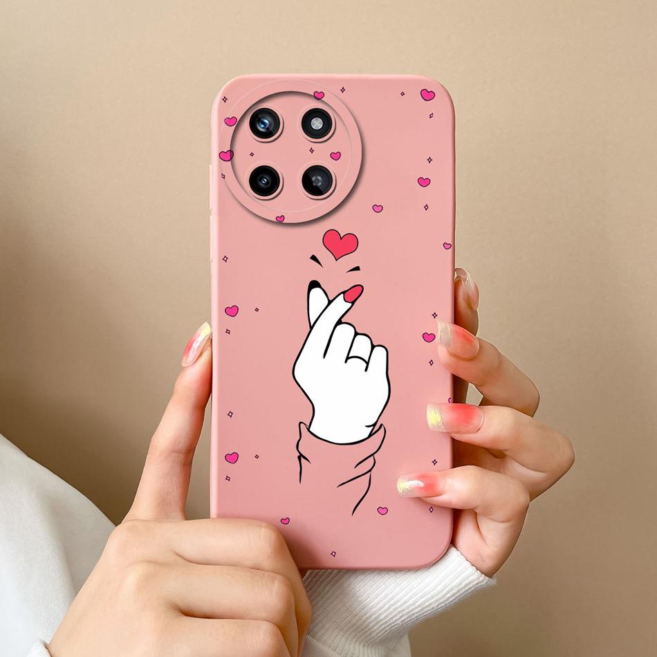 For OPPO Realme 11 4G Phone Cases Fashion Shell Soft Liquid Silicone Camera Protection Back Cover For Realme11 Anti Choc Funda