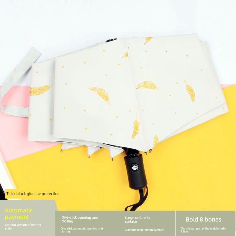 Dual-Purpose Sun and Rain Umbrella for Men and Women, Sun Protection, Uv-Resistant, Portable, Foldable, Fully Automatic, Large Sun Umbrella