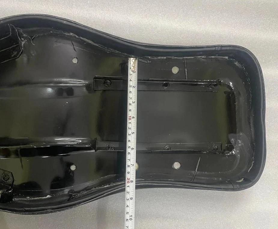 Dual Seat Black Leatherite With White Beading Fit For BSA Classic Motorbikes