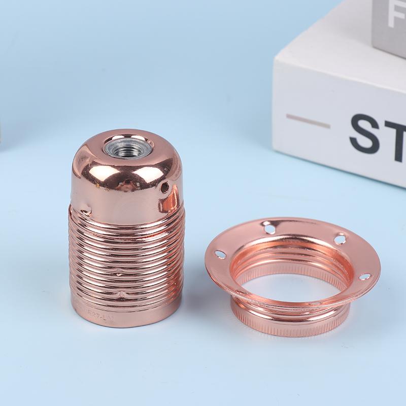 Metal Lamp Holder E27 Polished Vintage Lamp Socket DIY Light Lamp Base Retro Screw Adapter Lampholder For Lighting Fixture