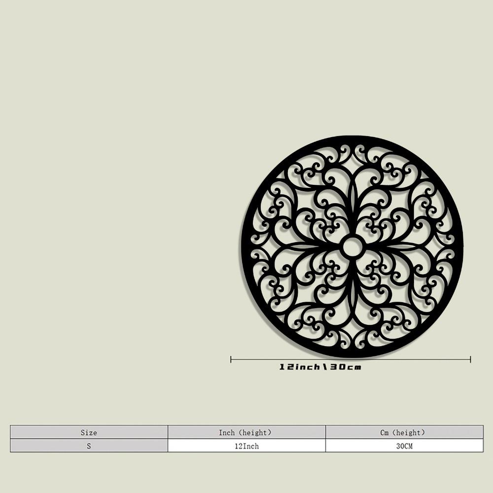 1pc Vintage Rustic Farmhouse Metal Wall Art Medallion Scroll Design for Living Room Bedroom Indoor Decor