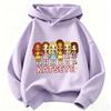 Felpa con Cappuccio Personaggio Cartone Animato KATSEYE per Bambini Felpa con Cappuccio a Manica Lunga per Ragazze Maglione con Grafica di Gruppo Top Casual Street per Bambini
