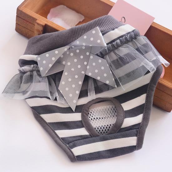 Pet Short Pants Lace Design Breathable Washable Dog Briefs Pet Physiological Pants for Female Dogs