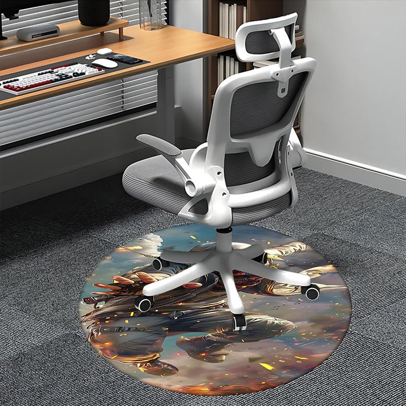 

Mortal Kombat,Sub-Zero Chair mat Round Rug-Office carpet, Machine Washable, Non-slip, Suitable for Living Rooms, Bedrooms, Entryways, and Ho 80cm by 80cm