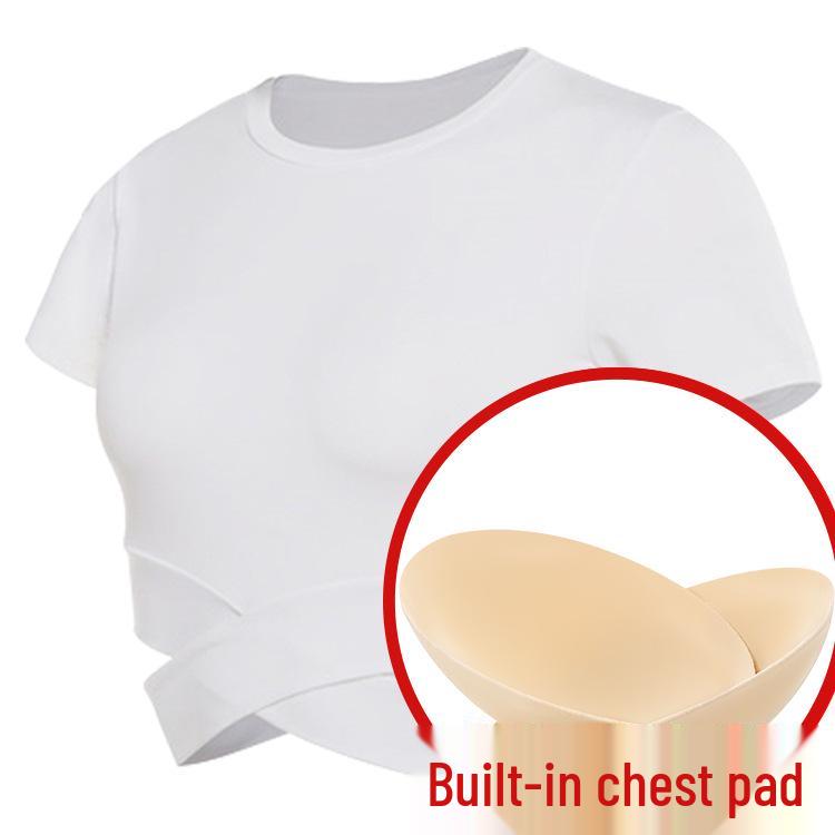 Women's Slim-Fit Quick-Dry Breathable Cropped Yoga Fitness T-Shirt (Style WA56)