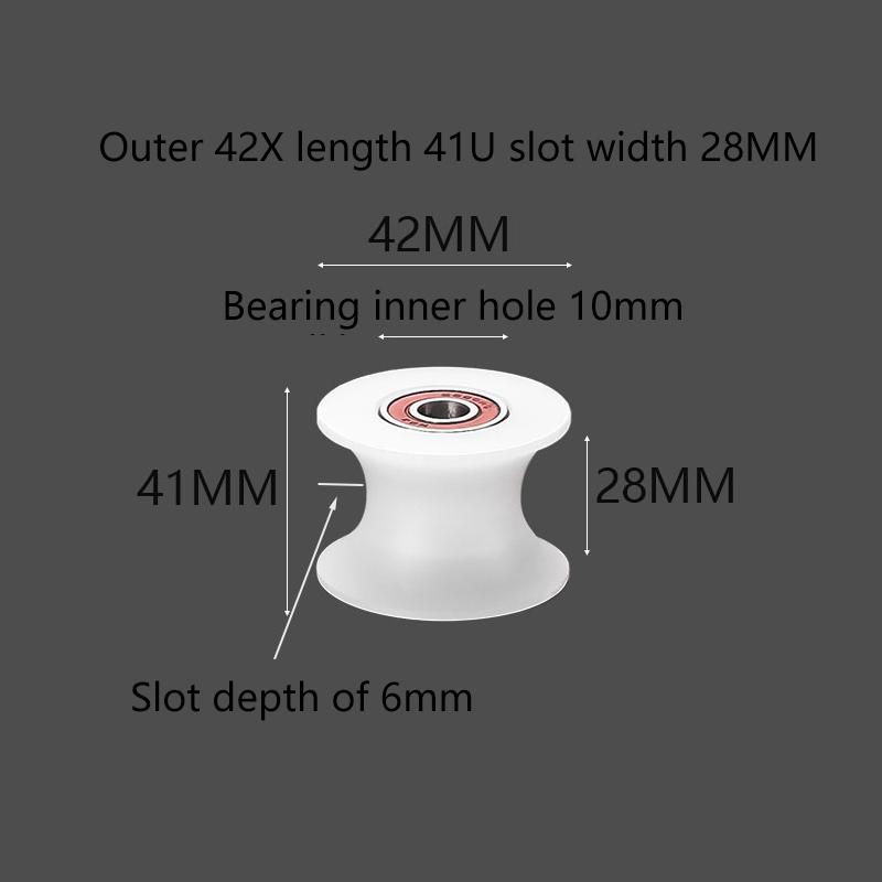 

1 шт. нейлоновый U-образный подшипник роликовый направляющий ролик опорный ролик дверной оконный раздвижной двери механический шкив