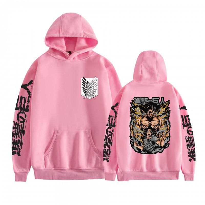 Attack On Titan Anime Hoodie Loose Fit Teens Adults Long Sleeve