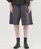 SMITHARMOR Sa Linen Length Wide Half Pants_Charcoal