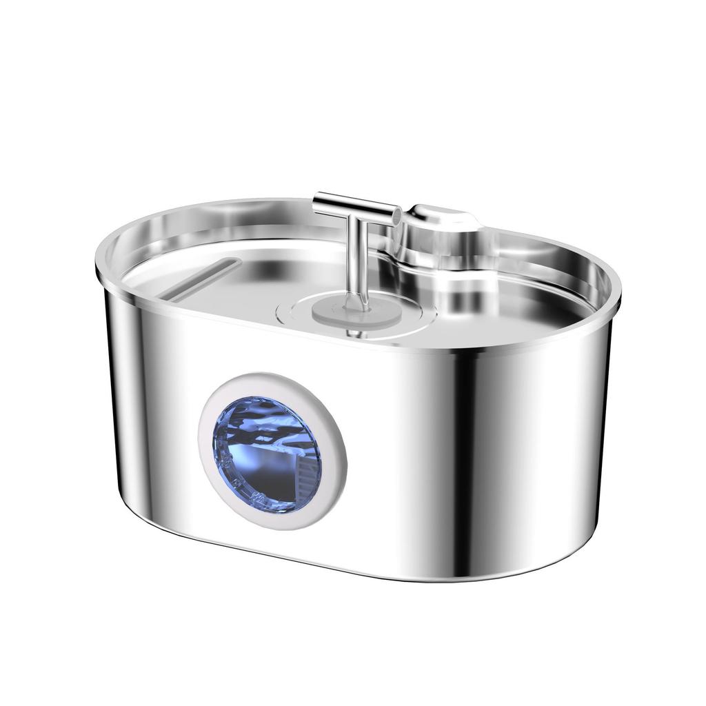 2.2L Stainless Steel Smart Pet Water Fountain - Automatic Circulating Water Feeder for Cats and Dogs