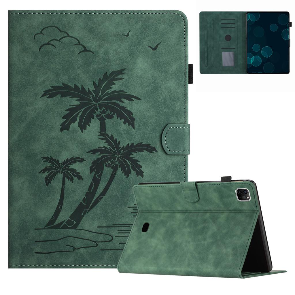 Applicable to iPad Pro 11 tablet leather case, Samsung Tab S9 skin matte embossed card holder anti-drop case