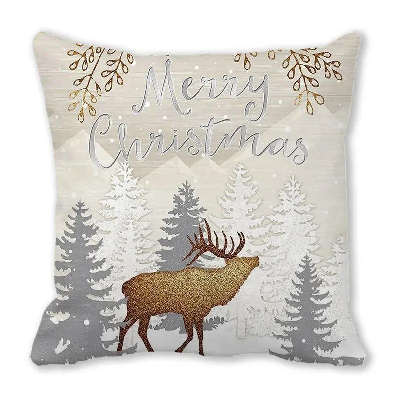 Christmas Themed Pillowcases Car Accessories Office Santa Claus Living Room Sofa Home Pillowcases