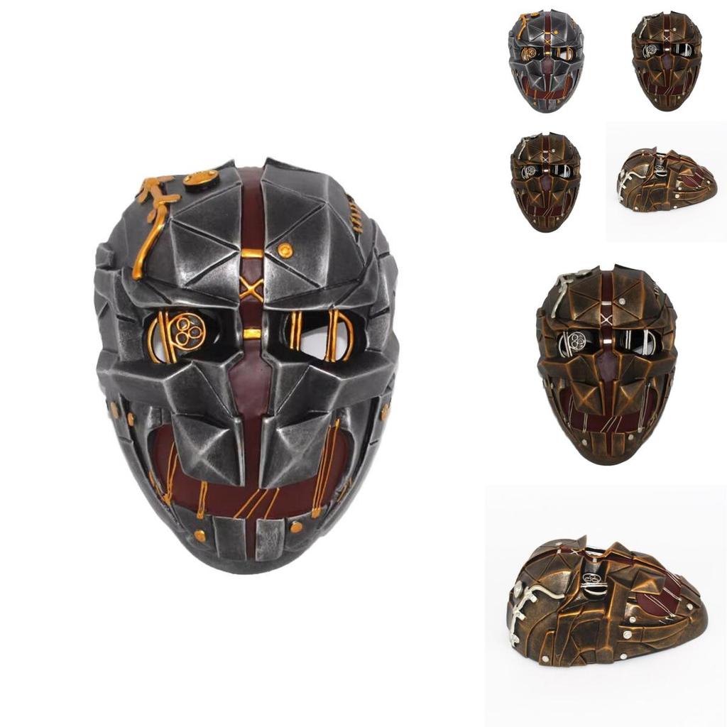 Masque de Corvo Attano de Dishonored Pour Jeu de Rôle Halloween Noël Accessoire de Costume Résine Styles Argent et Cuivre