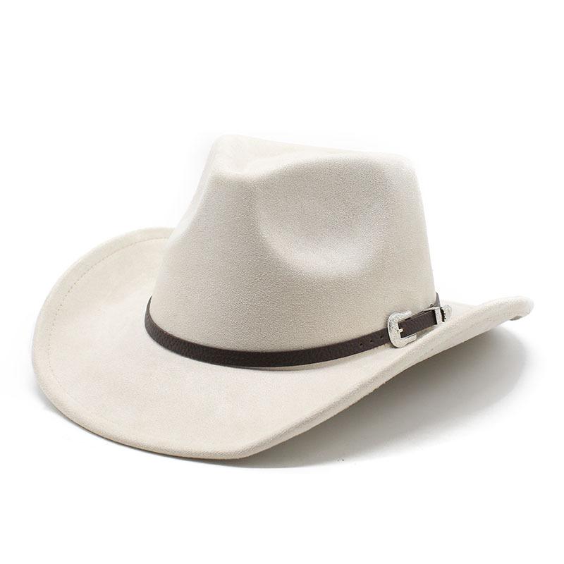 Wide Belt Suede Ethnic Style Western Cowboy Top Hat Jzj-255