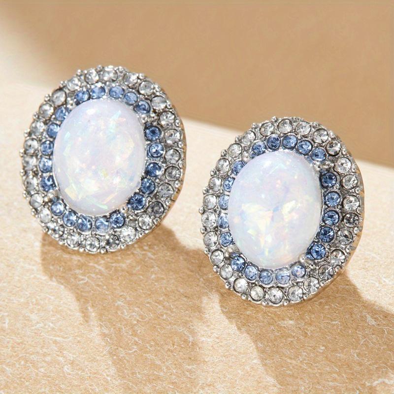 Bohemian Women's Earrings Inlay Shiny Zircon Suitable for Daily Wear Showcasing Personal Unique Elegant Aesthetics