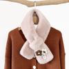 Soft waxy wind thickened solid color fluffy scarf to keep warm imitation Rex rabbit hair cross scarf plush collar women