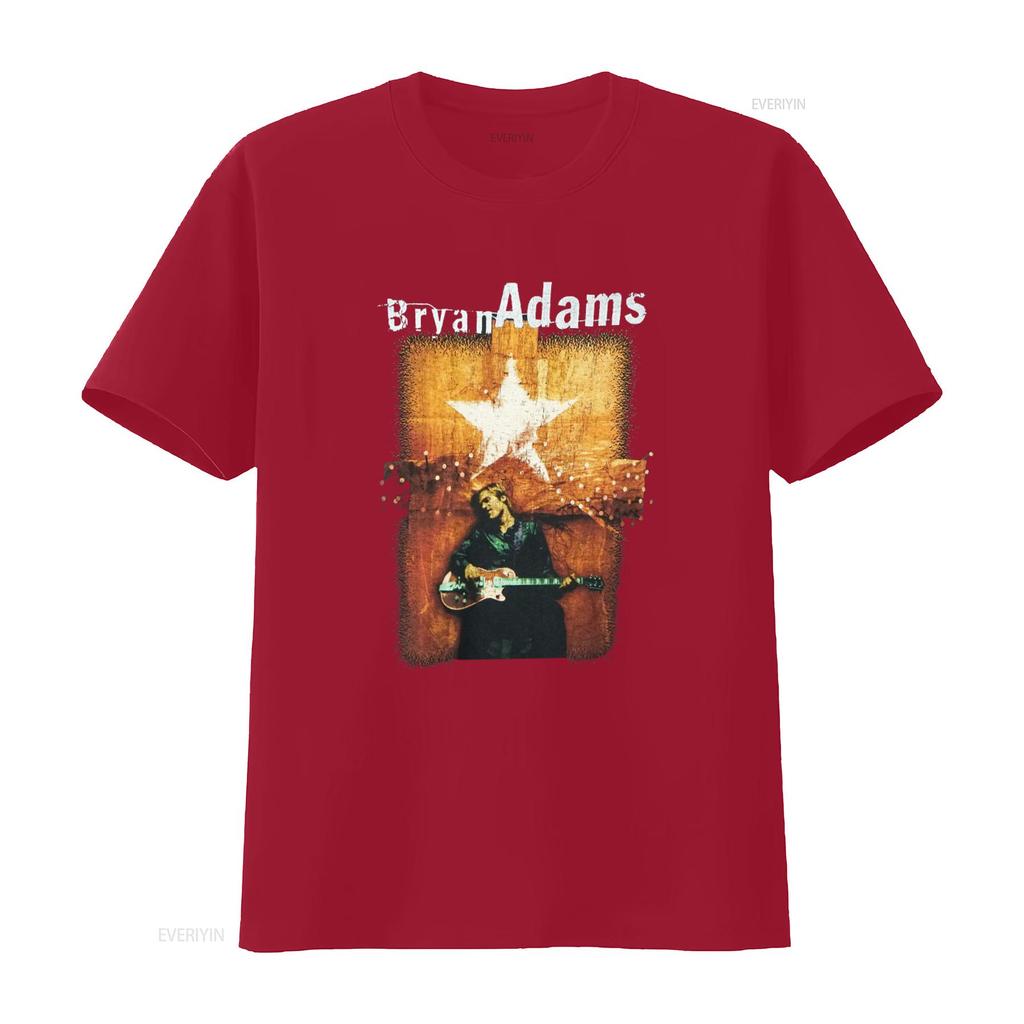 Bryan Adams 18 Till I Die Tour Baumwoll T-Shirt Print Retro Rock Band Design Vintage Gewaschen Leicht Unisex Bequem