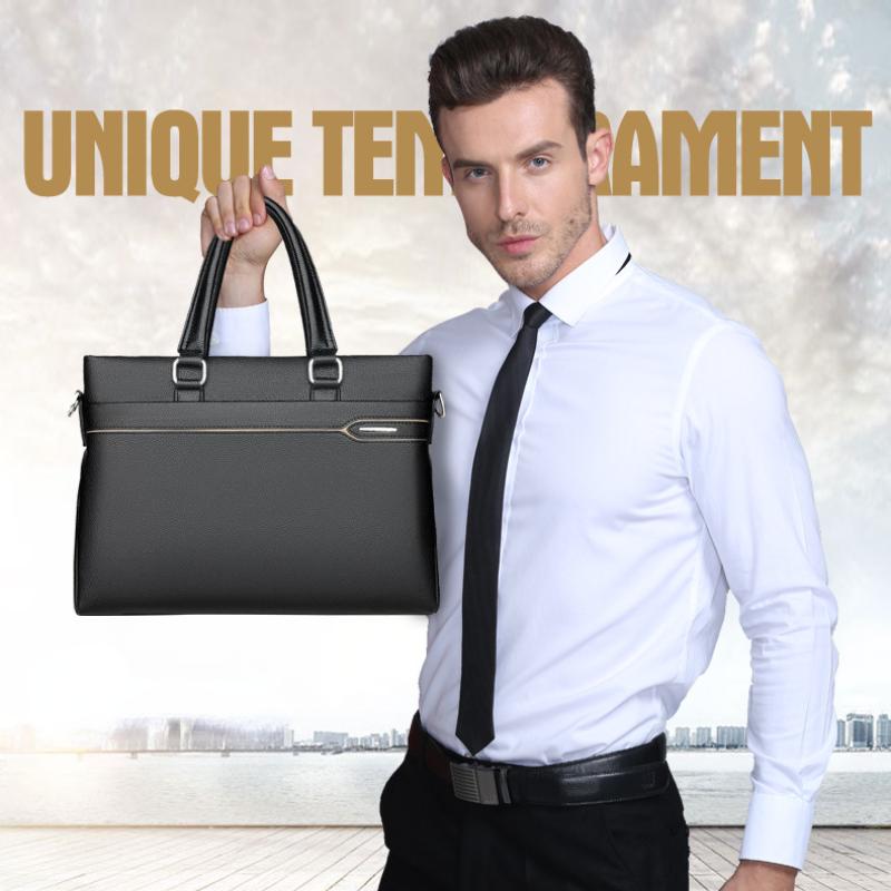 Men's Bag Handbag Soft Leather Large-capacity Casual Business Shoulder Bag Messenger Business Briefcase Men