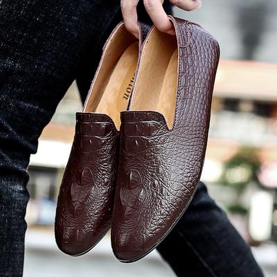 Fashion Slip On Flat Bottomed Men's Leather Shoes Luxury High-quality and Comfortable Styles Casual Business Loafers Versatile and New