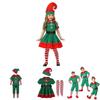 Festive Green Elf Santa Claus Costume For Adults And Kids Perfect For Family Christmas Celebrations