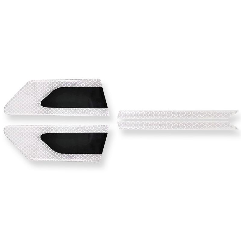 2PCS Car Body Reflective Stickers Side Safety Warning Door Protection Stickers Anti-scratch and Anti-collision Reflective Strips