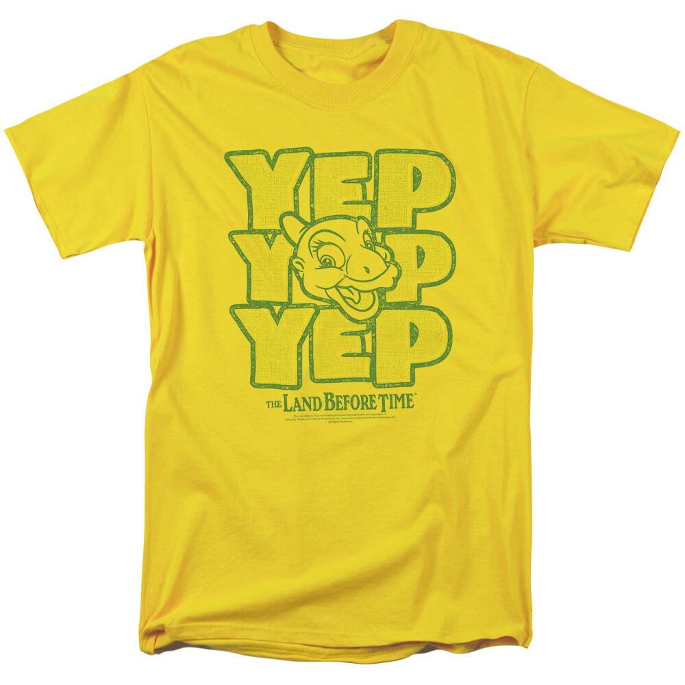 Land Before Time Yep Yep Yep T Shirt Mens Licensed Movie Tee Ducky Yellow XXXL