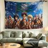 Anime Attack-on-Titan Wall Tapestry Aesthetic Wall Hanging Printed Fabric Blanket Decorative Tapestries for Bedroom Living Room Home Decor