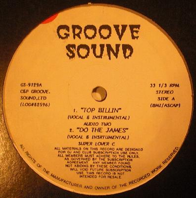 Disco de 12 polegadas VÁRIOS - Top Billin / Do The James / Rock Th GS9129 Groove Sound Rap & Hip-Hop/R&B Americano Usado